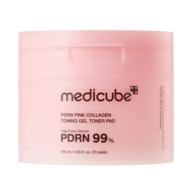MEDICUBE PINK COLLAGEN TONING GEL TONER PAD toning face pads enriched with 99% PDRN, 70 pcs MEDICUBE PINK COLLAGEN TONING GEL TONER PAD toning face pads enriched with 99% PDRN, 70 pcs