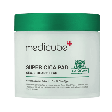 MEDICUBE SUPER CICA TONER PAD double-sided toning facial pads with centella asiatica extract, 70 pcs MEDICUBE SUPER CICA TONER PAD double-sided toning facial pads with centella asiatica extract, 70 pcs