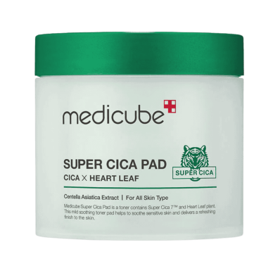 MEDICUBE SUPER CICA TONER PAD double-sided toning facial pads with centella asiatica extract, 70 pcs MEDICUBE SUPER CICA TONER PAD double-sided toning facial pads with centella asiatica extract, 70 pcs