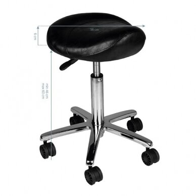 Professional master chair for beauticians AM-320, black color 3