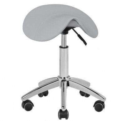 Professional master chair - saddle for cosmetologists AM-302, gray color 1 Professional master chair - saddle for cosmetologists AM-302, gray color 1