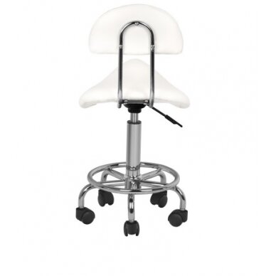 Profesionali meistro kėdė-balnas kosmetologams 6001, baltos spalvos 3