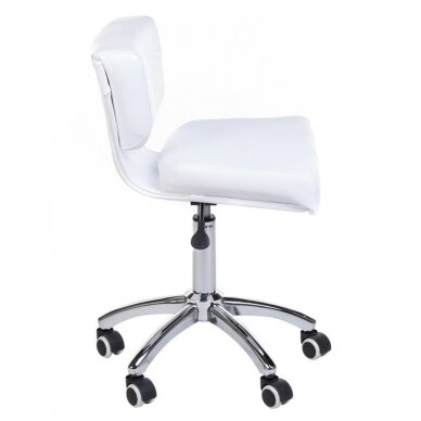 Profesionali meistro kėdė kosmetologams MOD227, baltos spalvos 2