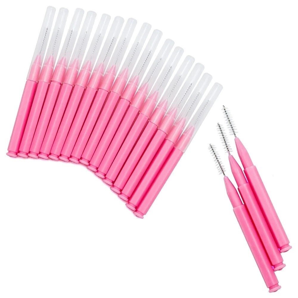 Mikrošepetėliai antakių ir blakstienų procedūroms PINK, 10 vnt. Mikrošepetėliai antakių ir blakstienų procedūroms PINK, 10 vnt.