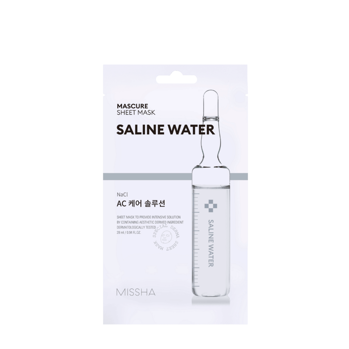 MISSHA SALINE WATER lakštinė veido kaukė su druskos vandeniu, 1 vnt. MISSHA SALINE WATER lakštinė veido kaukė su druskos vandeniu, 1 vnt.