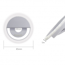 Мини-светодиодный светильник для телефона, белого цвета