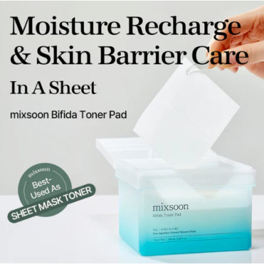 MIXSOON BIFIDA TONER PAD moisturizing facial pads, 280 ml MIXSOON BIFIDA TONER PAD moisturizing facial pads, 280 ml