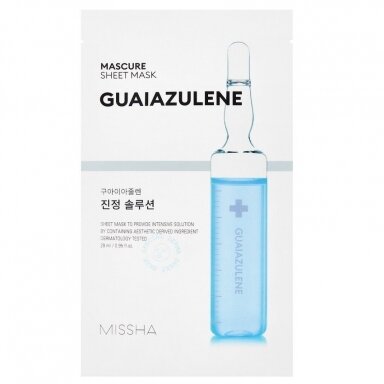 MISSHA GUAIAZULENE sheet mask with guaiazulene, 1 pc.