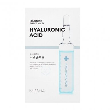 MISSHA HYALURONIC ACID sheet mask with hyaluronic acid, 1 pc. MISSHA HYALURONIC ACID sheet mask with hyaluronic acid, 1 pc.