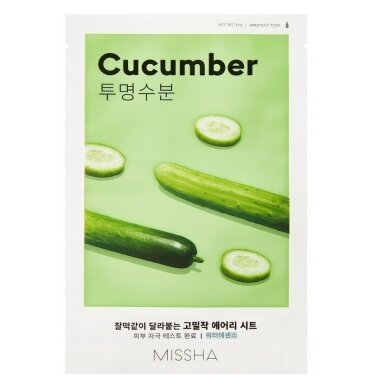 MISSHA CUCUMBER sheet mask with cucumber extract, 1 pc.