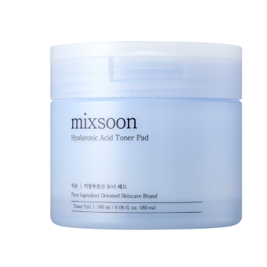 MIXSOON HYALURONIC ACID TONER PAD moisturizing facial pads with hyaluronic acid, 80 pcs MIXSOON HYALURONIC ACID TONER PAD moisturizing facial pads with hyaluronic acid, 80 pcs