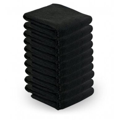 Microfiber towels, 73x40 cm, 10 pcs., black color Microfiber towels, 73x40 cm, 10 pcs., black color