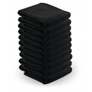 Microfiber towels, 73x40 cm, 10 pcs., black color