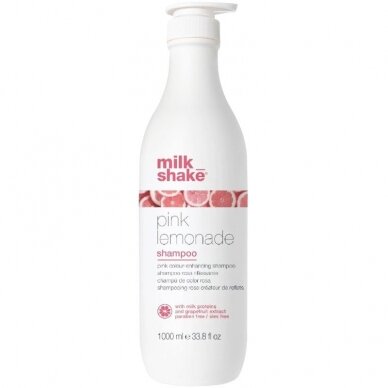 MILK SHAKE PINK LEMONADE шампунь, придающий волосам розовый цвет, 1000 мл MILK SHAKE PINK LEMONADE шампунь, придающий волосам розовый цвет, 1000 мл