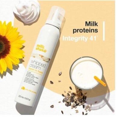 MILK SHAKE WHIPPED CREAM kondicionuojančios putos plaukų struktūrai, 200ml 2 MILK SHAKE WHIPPED CREAM kondicionuojančios putos plaukų struktūrai, 200ml 2