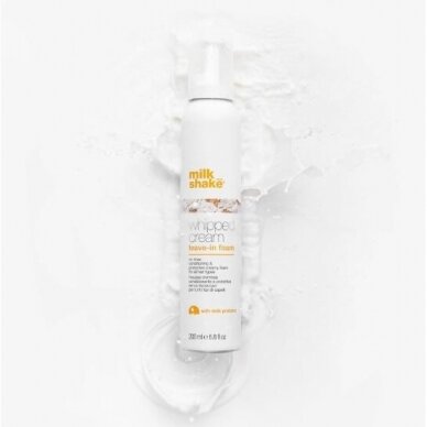 MILK SHAKE WHIPPED CREAM kondicionuojančios putos plaukų struktūrai, 200ml 1 MILK SHAKE WHIPPED CREAM kondicionuojančios putos plaukų struktūrai, 200ml 1