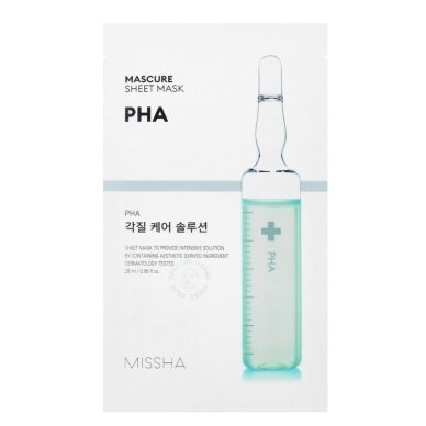 MISSHA PHA sheet mask with PHA acid gently exfoliates, moisturizes and soothes the skin, 1 pc. MISSHA PHA sheet mask with PHA acid gently exfoliates, moisturizes and soothes the skin, 1 pc.