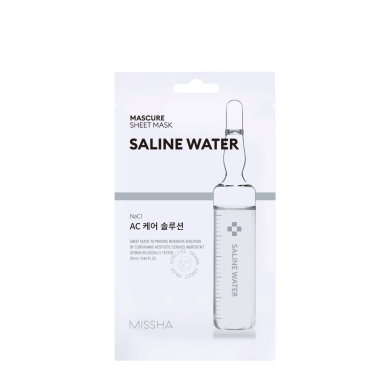 MISSHA SALINE WATER lakštinė veido kaukė su druskos vandeniu, 1 vnt. MISSHA SALINE WATER lakštinė veido kaukė su druskos vandeniu, 1 vnt.