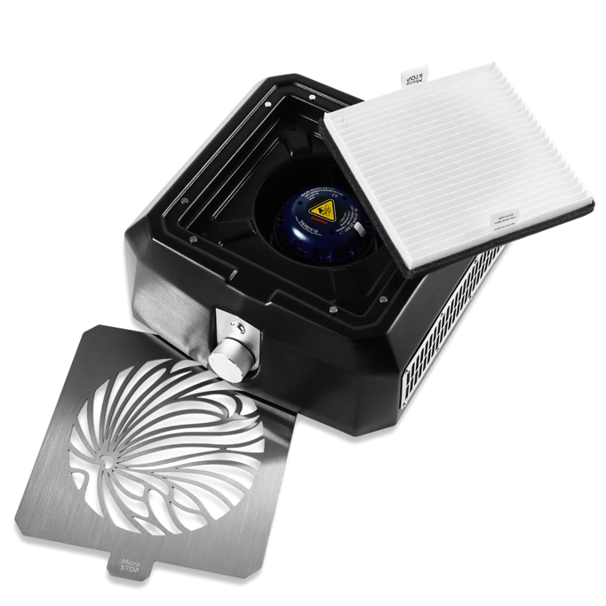 MICROSTOP BASE PRO profesionalus nagų dulkių surinkėjas su HEPA filtru, juodos spalvos 1