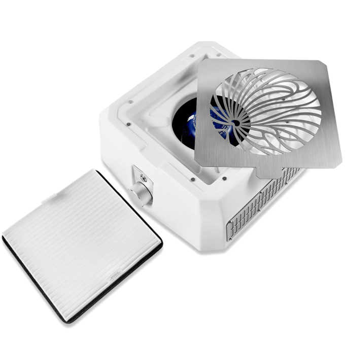 MICROSTOP BASE PRO profesionalus nagų dulkių surinkėjas su HEPA filtru, baltos spalvos 2