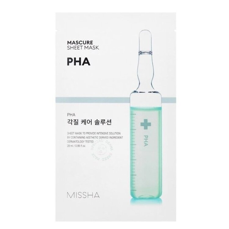 MISSHA PHA sheet mask with PHA acid gently exfoliates, moisturizes and soothes the skin, 1 pc. MISSHA PHA sheet mask with PHA acid gently exfoliates, moisturizes and soothes the skin, 1 pc.