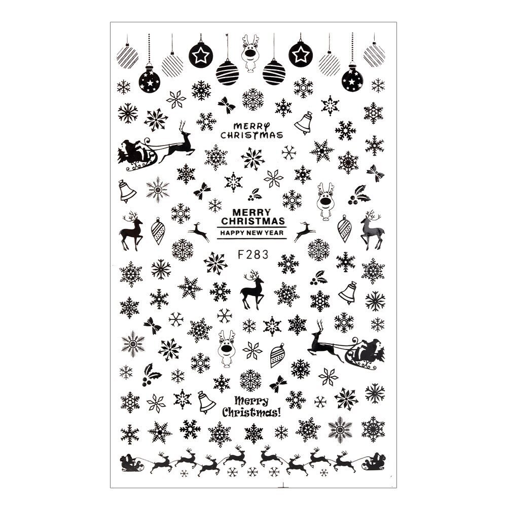 MOLLY NAILS nail art stickers BLACK F283 2