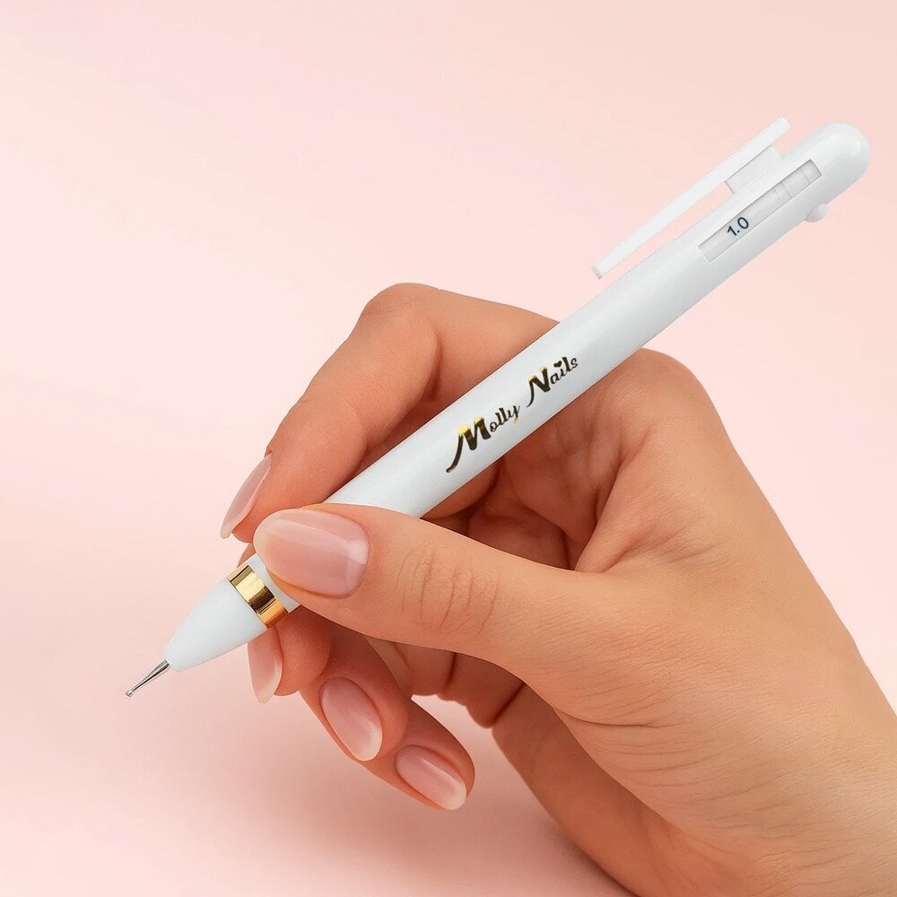 MOLLY NAILS 4-в-1 инструмент для нанесения точек на ногти 4
