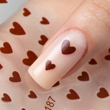 MOLLY NAILS lipdukai nagų dailei HEART F1187 MOLLY NAILS lipdukai nagų dailei HEART F1187