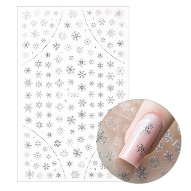 MOLLY NAILS nail art stickers SILVER F282 MOLLY NAILS nail art stickers SILVER F282