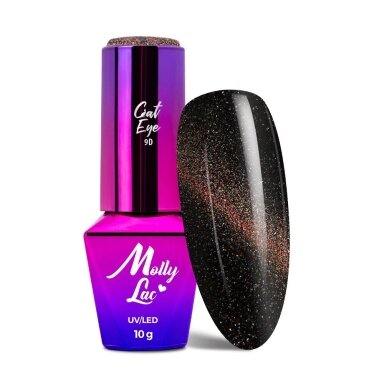MOLLYLAC CAT EYE FLASHING Стойкий гибридный лак для ногтей, 10 г № 155