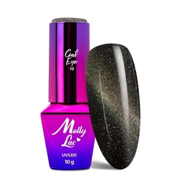 MOLLYLAC CAT EYE FLASHING Стойкий гибридный лак для ногтей, 10 г № 156