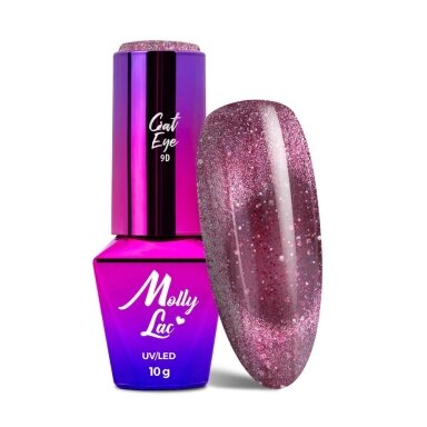 MOLLYLAC CAT EYE FOXY EYES Стойкий гибридный лак для ногтей, 10 г № 554