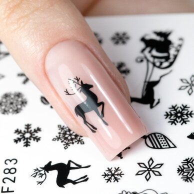 MOLLY NAILS lipdukai nagų dailei BLACK F283 1 MOLLY NAILS lipdukai nagų dailei BLACK F283 1
