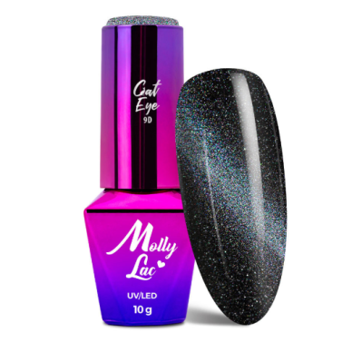 MOLLYLAC CAT EYE FLASHING MAGIC ilgalaikis hibridinis nagų lakas, 10g NR. 151 MOLLYLAC CAT EYE FLASHING MAGIC ilgalaikis hibridinis nagų lakas, 10g NR. 151