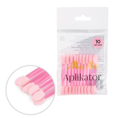 MOLLY NAILS dvipusis aplikatorius PINK, 10 vnt MOLLY NAILS dvipusis aplikatorius PINK, 10 vnt