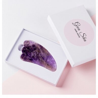 Natural Stone face Massager GUA SHA PURPLE Natural Stone face Massager GUA SHA PURPLE