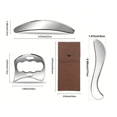 Stainless steel body massager set, 3 pcs. 2