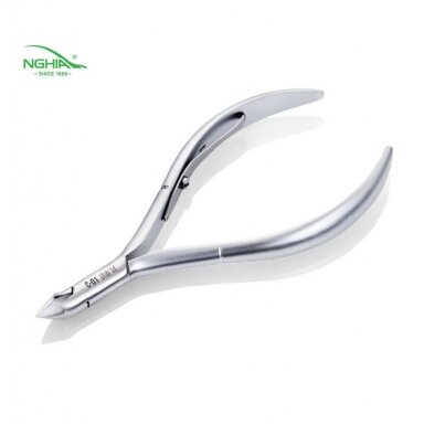 NGHIA EXPORT professional manicure tweezers for cutting cuticles C-01 JAW 12