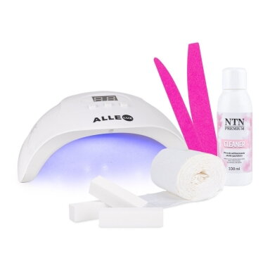 NTN PREMIUM gelinio lakavimo rinkinys su UV/LED manikiūro lempa