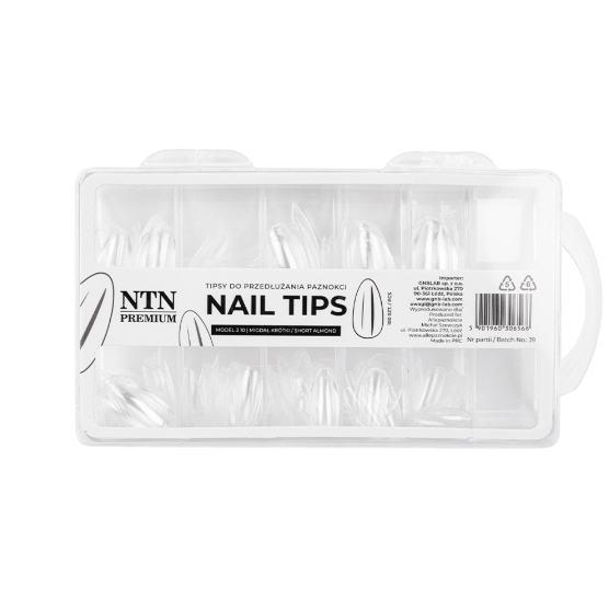 NTN PREMIUM formelės nagų priauginimui SHORT ALMOND, 100 vnt. 3 NTN PREMIUM formelės nagų priauginimui SHORT ALMOND, 100 vnt. 3