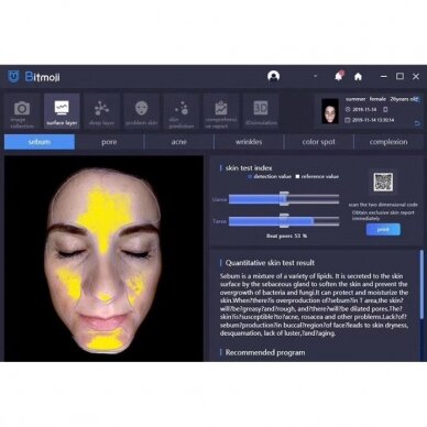BITMOJI Устройство для диагностики и анализа кожи с 3D модуляцией и 28 миллионов HD-пиксели (с планшетом) 4