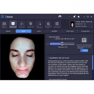 BITMOJI Устройство для диагностики и анализа кожи с 3D модуляцией и 28 миллионов HD-пиксели (с планшетом) 5