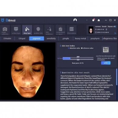 BITMOJI Устройство для диагностики и анализа кожи с 3D модуляцией и 28 миллионов HD-пиксели (с планшетом) 7