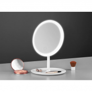Built-in makeup mirror with LED lighting