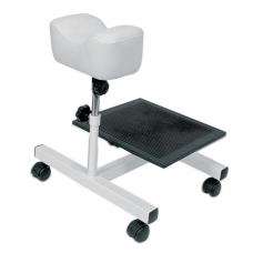 Professional pedicure tray with adjustable height and space for a tub, white