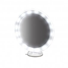 Pastatomas makiažo veidrodis MC65 su LED apšvietimu ir siurbimo taurele