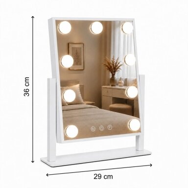 Standing makeup mirror LED HOLLYWOOD 29x36cm Standing makeup mirror LED HOLLYWOOD 29x36cm