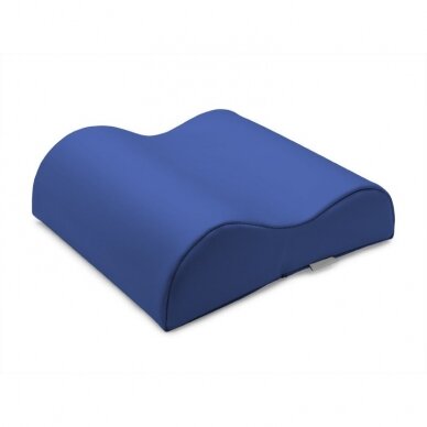 Pillow for the neck during professional and sports massage, blue color