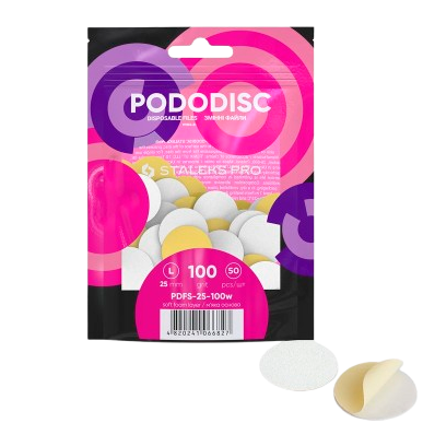 STALEKS Сменные абразивные насадки для мягкого поролонового диска PodoDisc L Expert, 100 г, 50 шт. STALEKS Сменные абразивные насадки для мягкого поролонового диска PodoDisc L Expert, 100 г, 50 шт.
