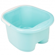 Professional pedicure bath with handle for podological work, blue color